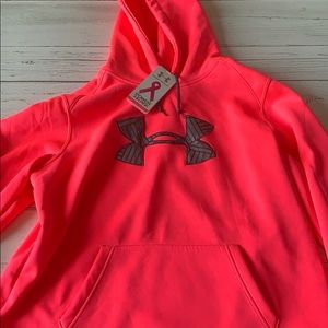 Under armour pink neon hoodie
